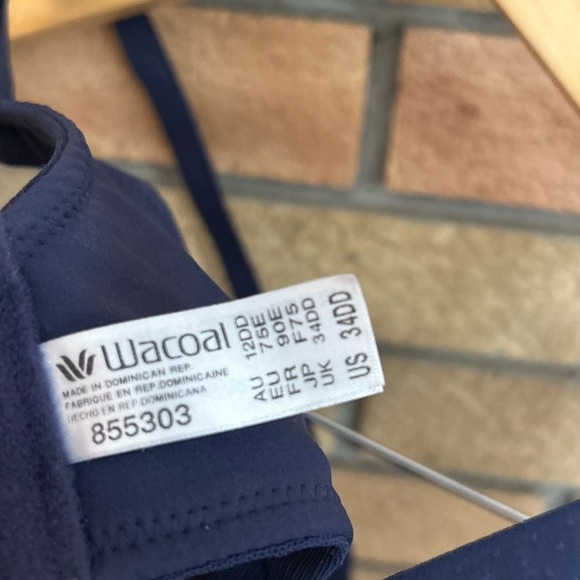 Wacoal Back Appeal Smoothing Underwire Bra Eclipse Blue Unlined Size 34DD - Picture 5 of 5